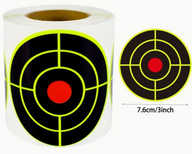 Fluorescent Splatter Target - Circle - Gul - 100 Pack