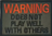 Warning Does not play well with others - Grön - Patch