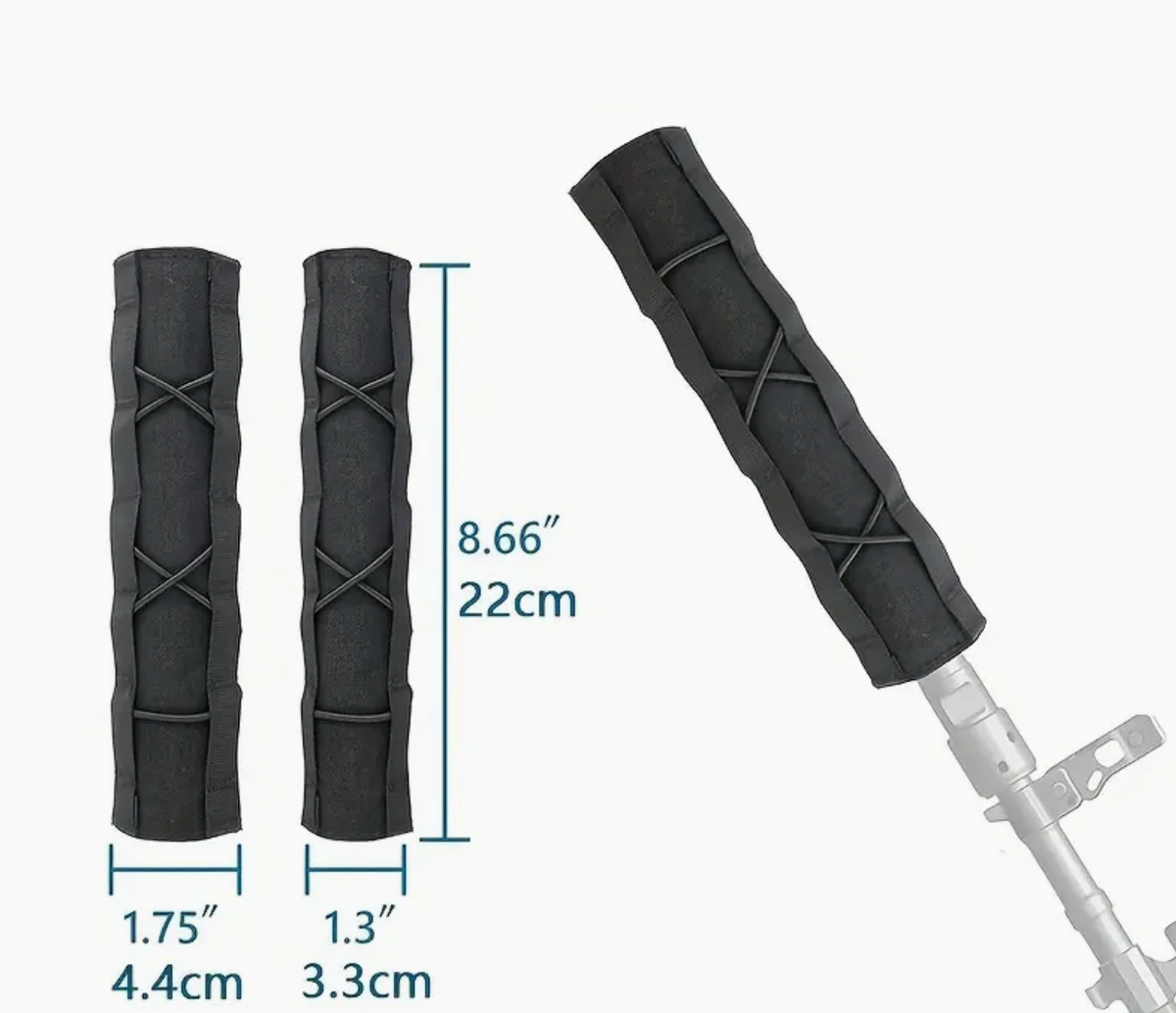 Ljuddämparskydd med Molle-system - Svart