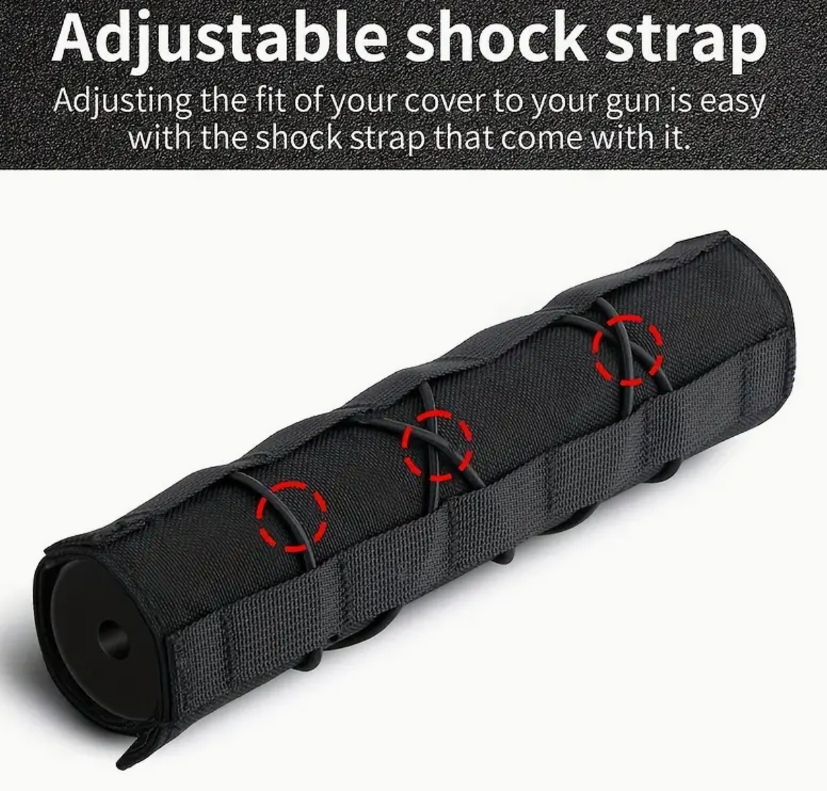 Ljuddämparskydd med Molle-system - Svart