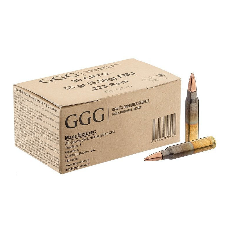 GGG - Ammo .223 Rem - 55gr - FMJ - 50/Box