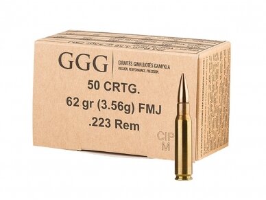 GGG - Ammo .223 Rem - 62gr - FMJ - 50/Box