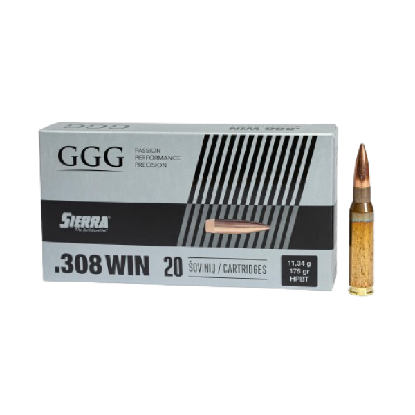 GGG - Ammo .308 Win - 175gr - HPBT Sierra Matchking - 20/Box