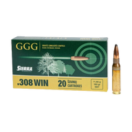 GGG - Ammo .308 Win - 180gr - HPBT Sierra Gameking - 20/Box