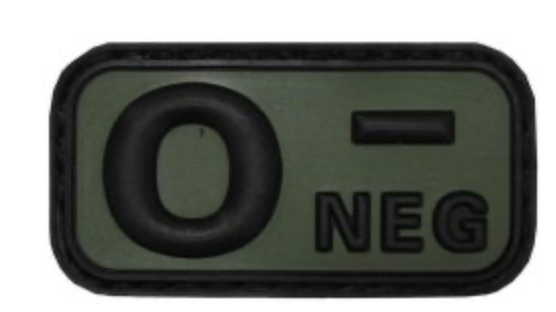 Blodgrupp O- Neg - PVC