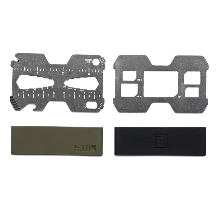5.11 -  Steel jacket multitool Wallet 2.0 - Black Satin Wash (340)