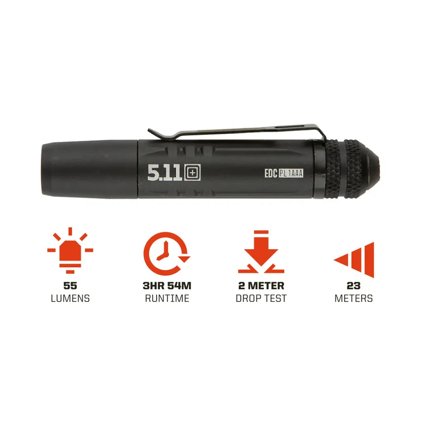 5.11 - EDC PL 1AAA Flashlight - Black (019)