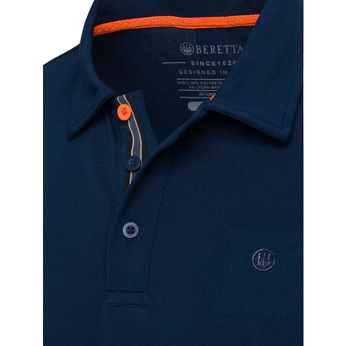 Beretta - Tech Corporate Polo Long Sleeves - Blue Total Eclipse