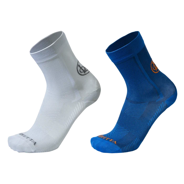 Beretta - Short Shooting Socks - White and Blue