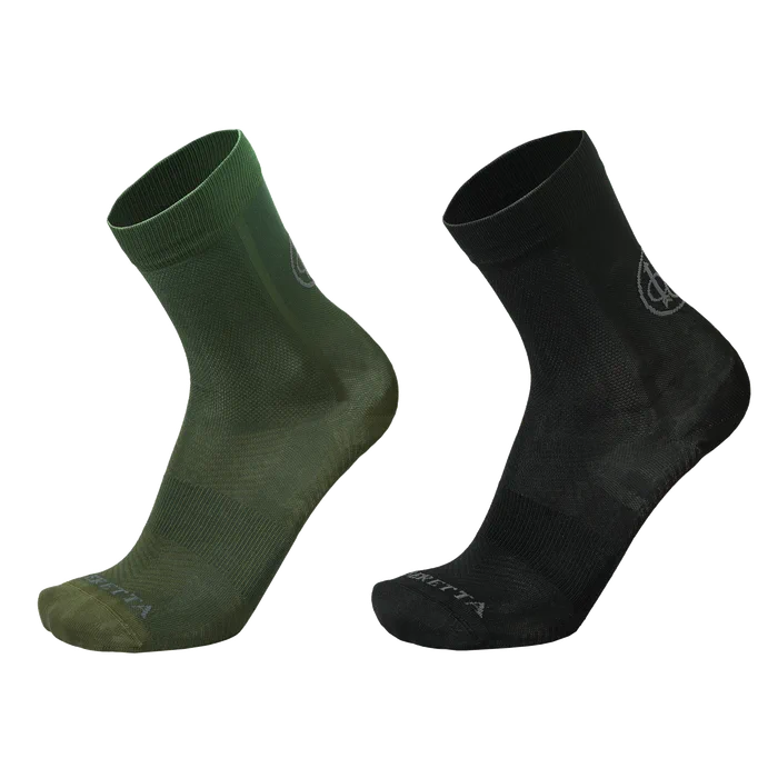 Beretta - Short Shooting Socks - Black and Green