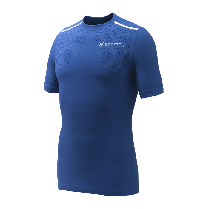 Beretta - Flash Seamless Underwear Short Sleeves - Blue Navy & Blue Beretta