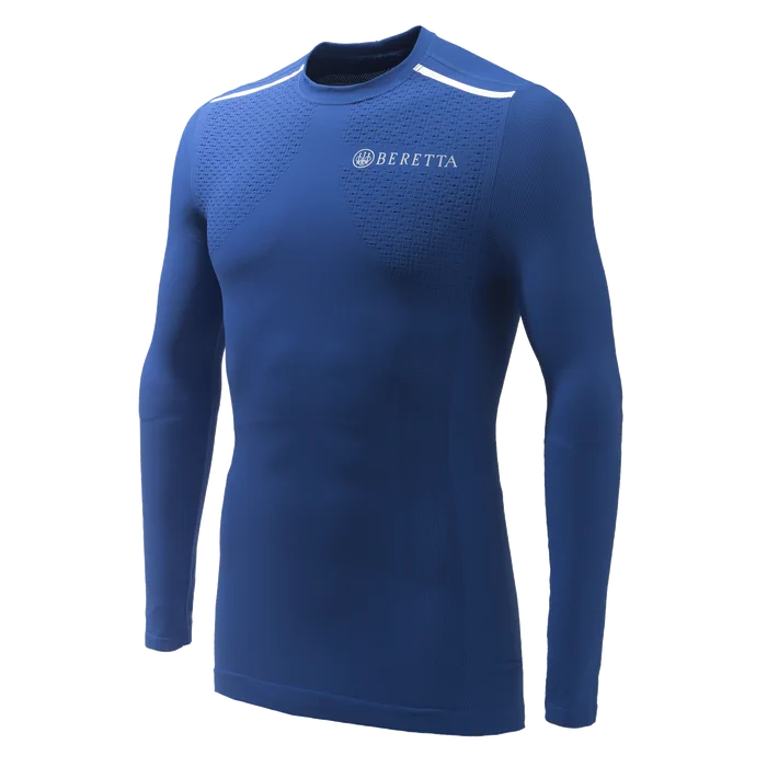 Beretta - Flash Seamless Underwear Long Sleeves - Blue Navy & Blue Beretta