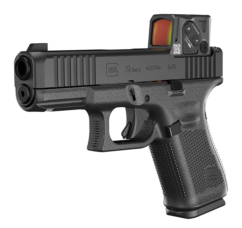 Glock 19 Gen5 FS – 9mm pistol med Aimpoint COA rödpunktsikte och A-CUT fräsning
