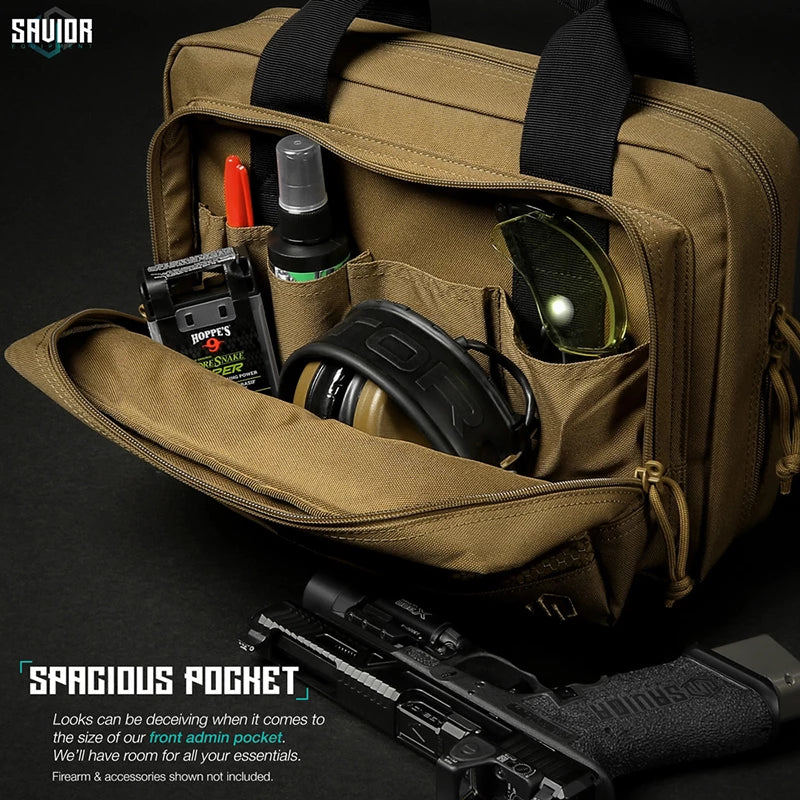 Savior Equipment - Specialist Double Pistol Case - Brun