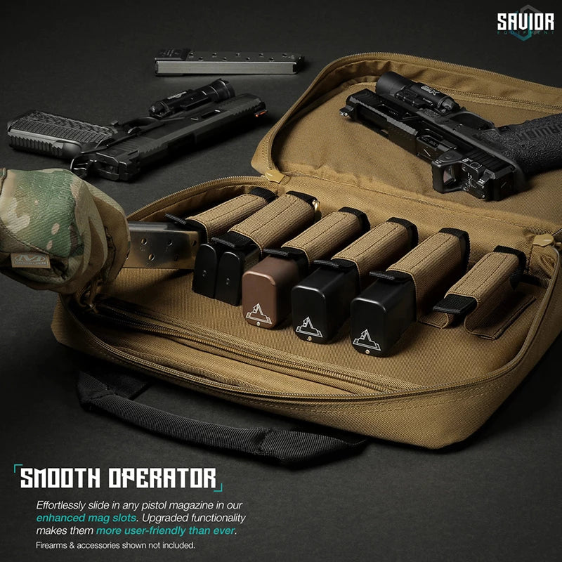 Savior Equipment - Specialist Double Pistol Case - Brun