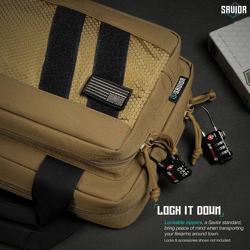 Savior Equipment - Specialist Double Pistol Case - Brun
