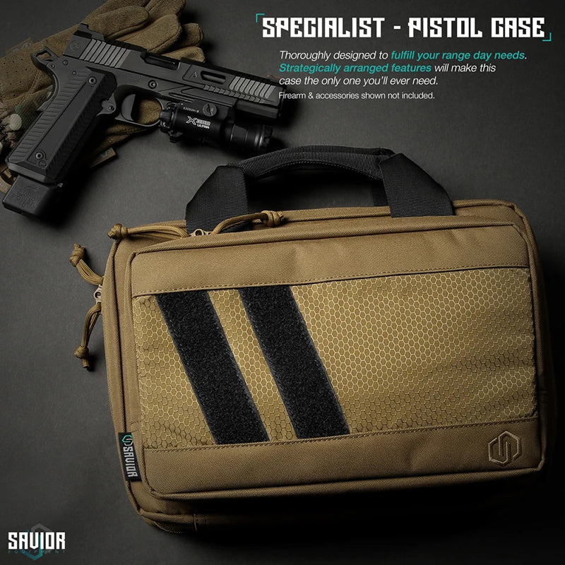 Savior Equipment - Specialist Double Pistol Case - Brun