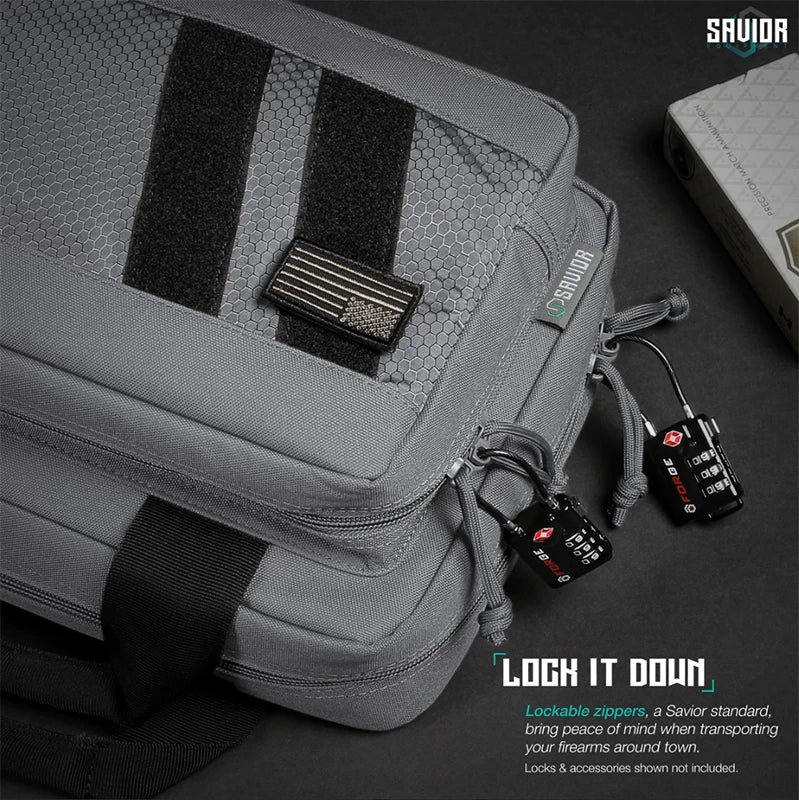 Savior Equipment - Specialist Double Pistol Case - Grå