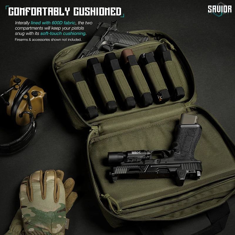 Savior Equipment - Specialist Double Pistol Case - Grön