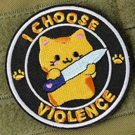 I choose violence - Cat - Yellow - Patch