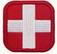 Första Hjälpen - EMS - EMT - MED - Röd/Vit -Patch