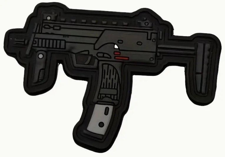 Vapen - Maskingevär - PVC - Patch
