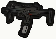 Vapen - Maskingevär - PVC - Patch