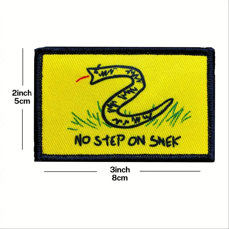 No step on snek - Gul med svart ram - Patch