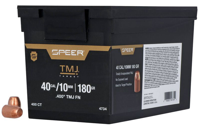 Speer - TMJ Bullets - 40 Cal (.400) - FN - 180gr - 400/Bulk