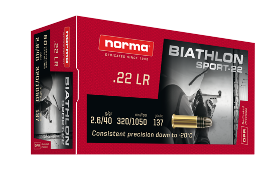 Norma - 22lr - Biathlon Sport-22 - 2,6g/40gr - 50/ask