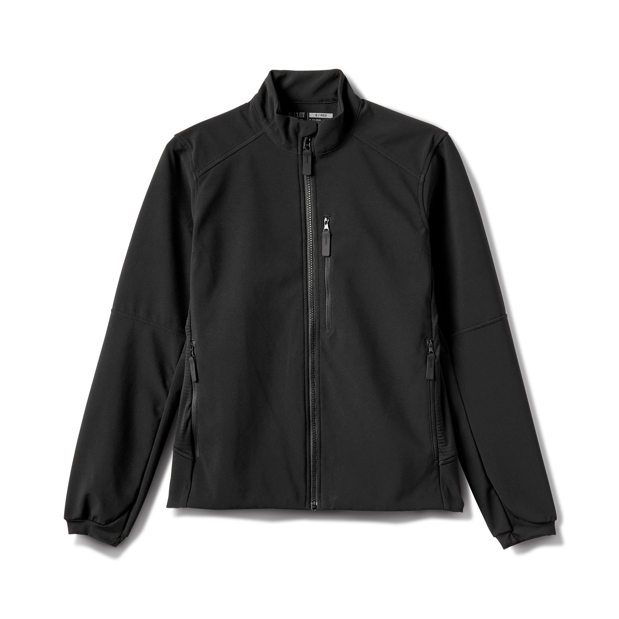 5.11 Women's Duty Softshell Jacket i Black, damjacka med fickor med dragkedja och stretchpaneler