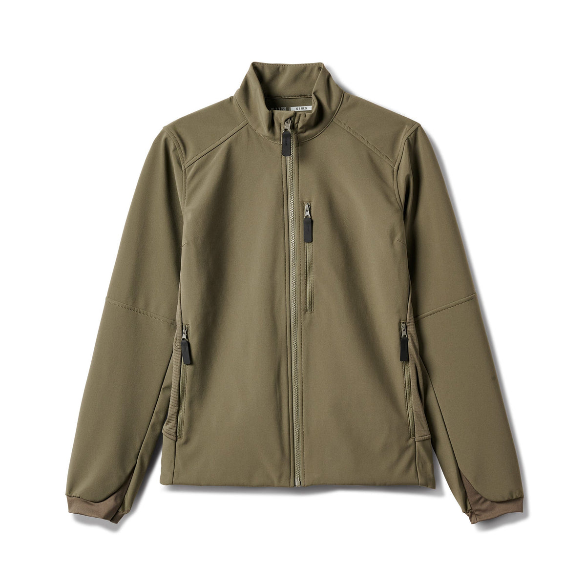 5.11 Women's Duty Softshell Jacket i Ranger Green, damjacka med fickor med dragkedja och stretchpaneler