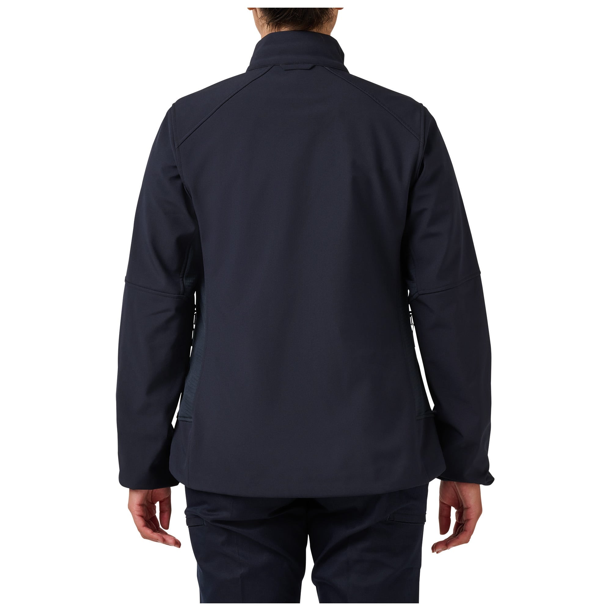 5.11 Women's Duty Softshell Jacket i Dark Navy, damjacka med fickor med dragkedja och stretchpaneler
