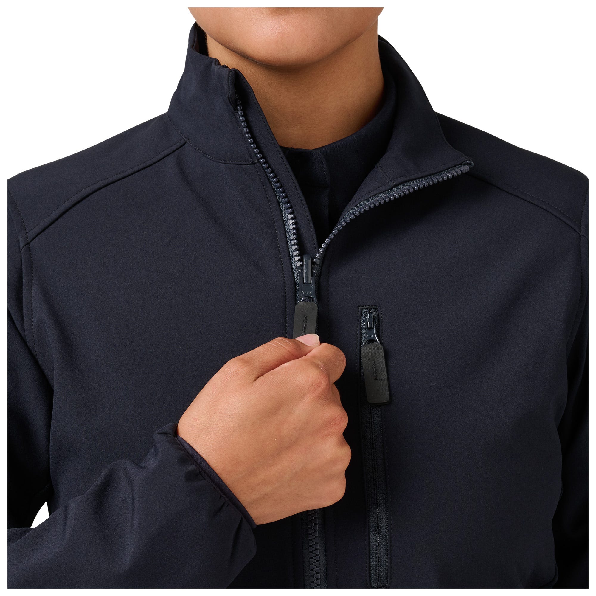 5.11 Women's Duty Softshell Jacket i Dark Navy, damjacka med fickor med dragkedja och stretchpaneler