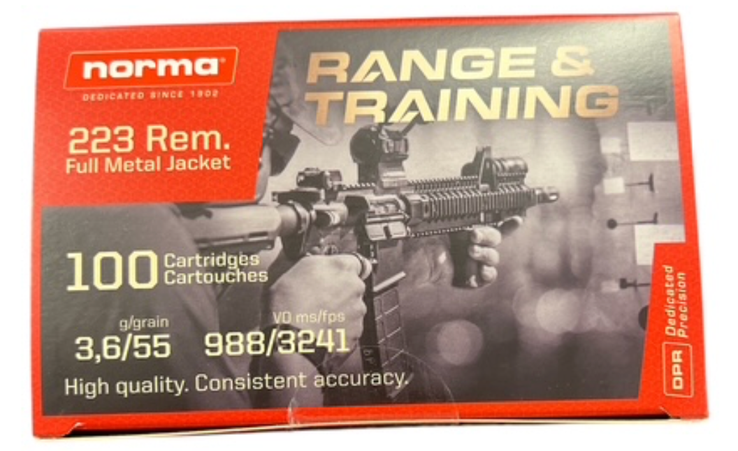 Norma -  .223 Rem - Range Training - 3,6g/55gr - 100/ask