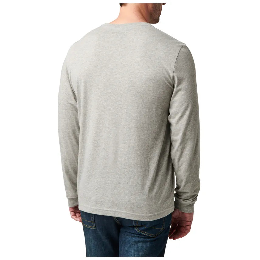 5.11 - Camo Logo Fill Long Sleeve Tee - Heather Gray (016)