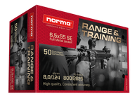 Norma 6,5x55 Range & Training – 50-pack FMJ träningsammunition