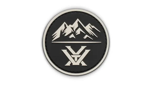Vortex Three Peaks Patch – svart taktisk patch med bergsdesign och kardborre