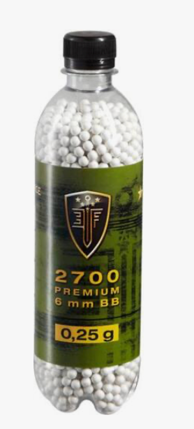 Elite Force Premium BBs 0,25g – 2700 vita kulor i flaska för airsoft