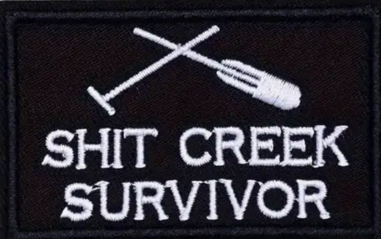 Shit creek survivor - Svart- Patch