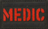 Medic tygmärke svart och röd