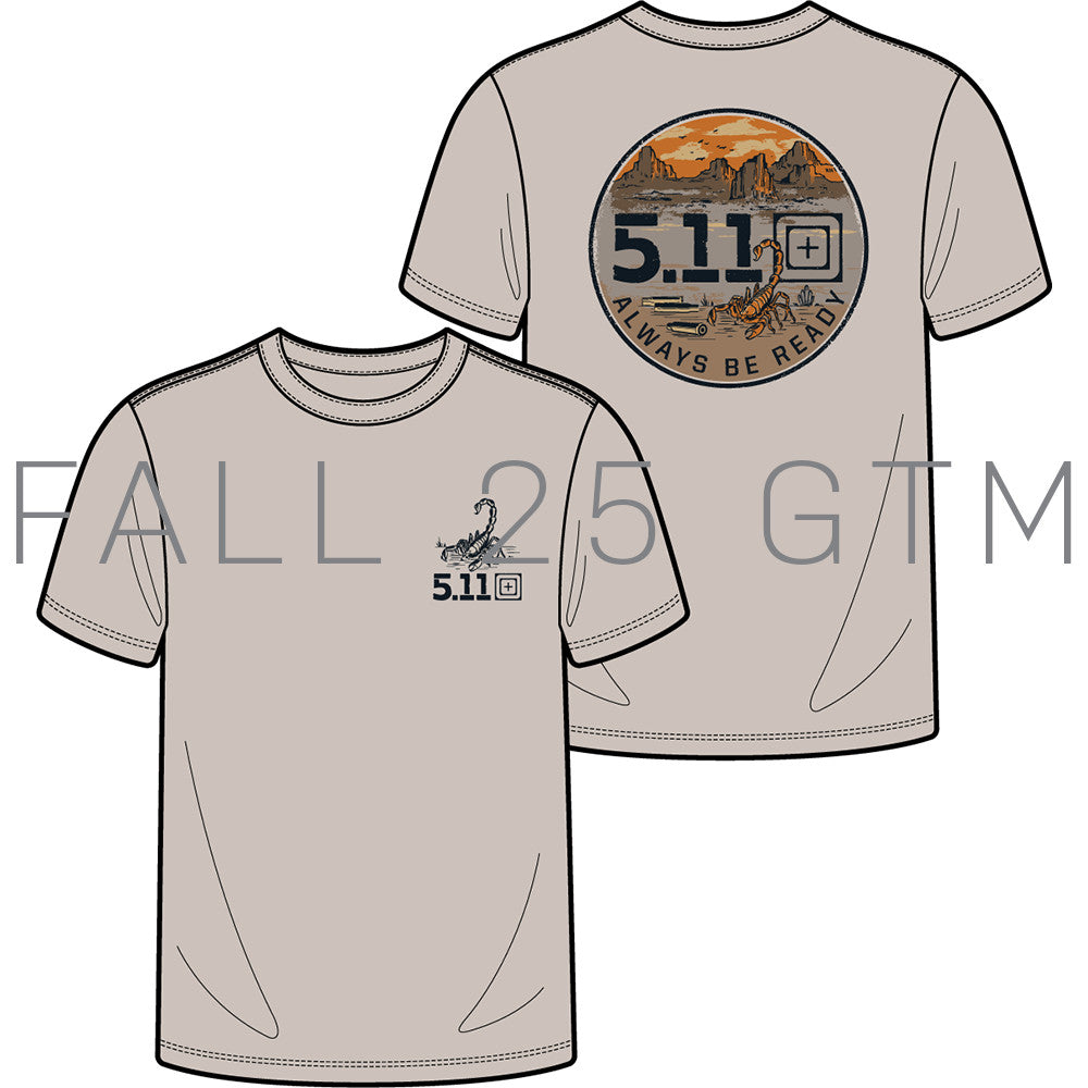 5.11 Desertcap kortärmad T-shirt i färgen Sand dune