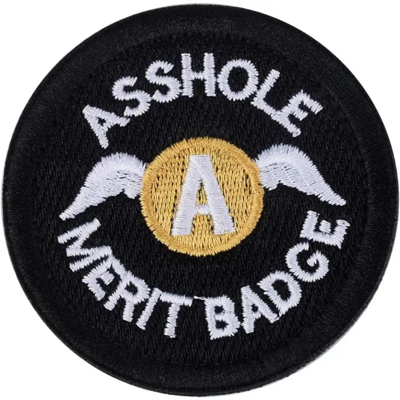 Asshole Merit Badge - Svart - Patch