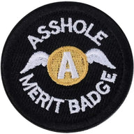 Asshole Merit Badge - Svart - Patch