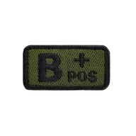 Blodgrupp - B + Pos - Grön/Svart - Patch
