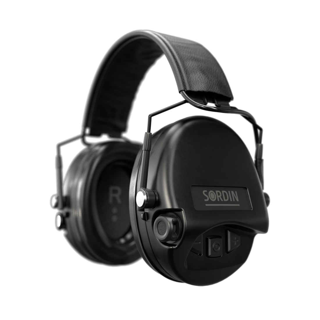 Sordin - Supreme MIL AUX SFA - Slim Headband - Black - PVC