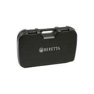 Svart polymer hard case för Beretta PMX med vit Beretta-logga och grå vågformig skuminredning.