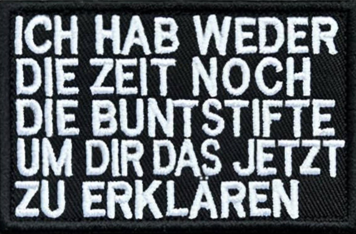 Ich hab weder - Patch