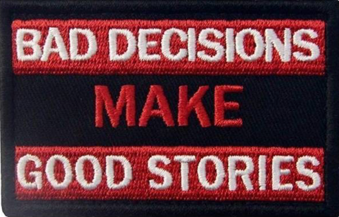 Bad decisions - Svart/Röd - Patch
