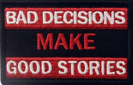 Bad decisions - Svart/Röd - Patch